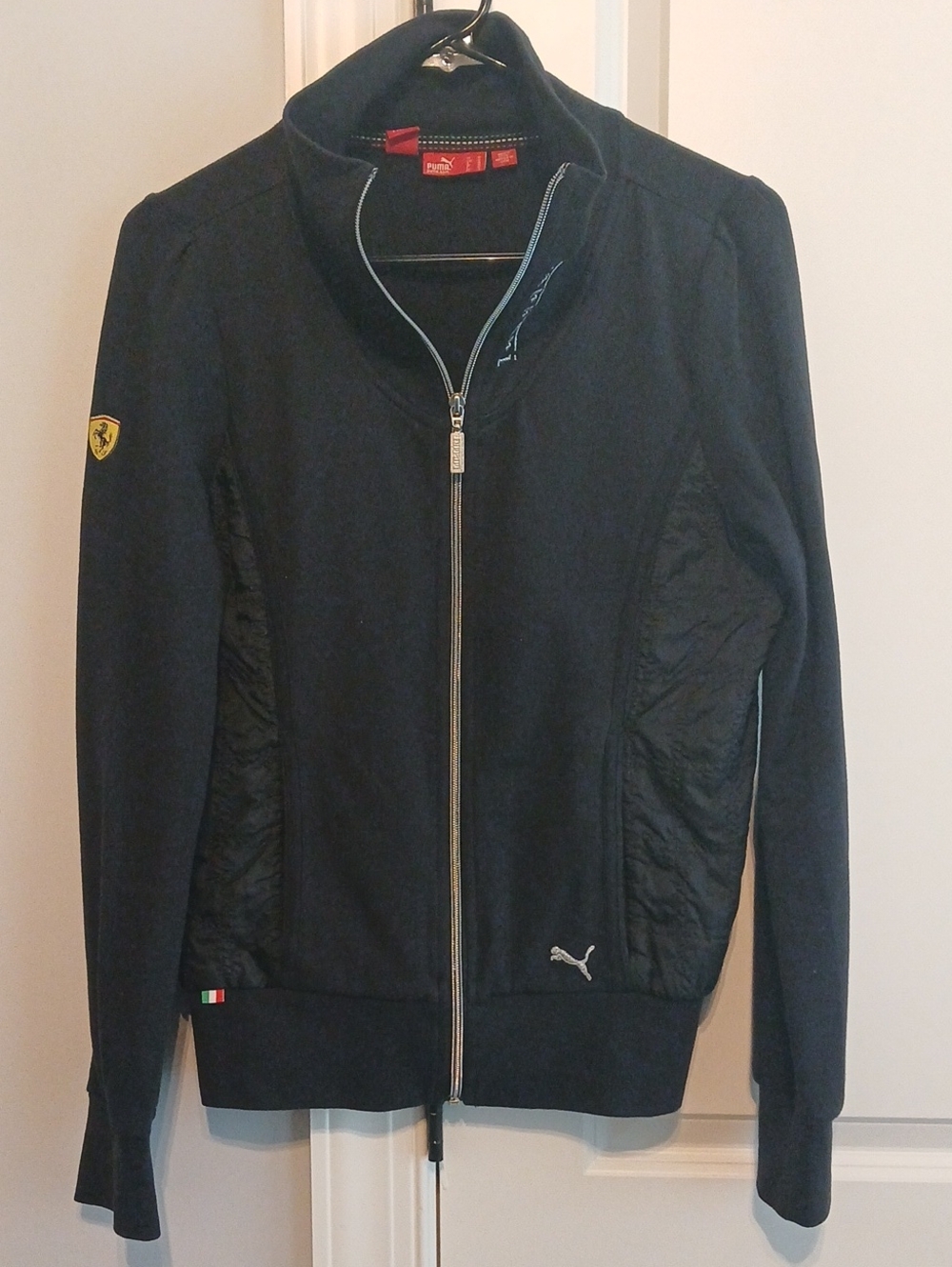 Puma Black Women’s Lightweight Full-Zip Jacket with Ferrari Patch